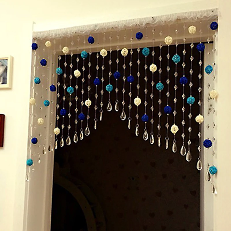 DIY занавеска из ротанга с хрустальными бусинами декоративная дверная s образные