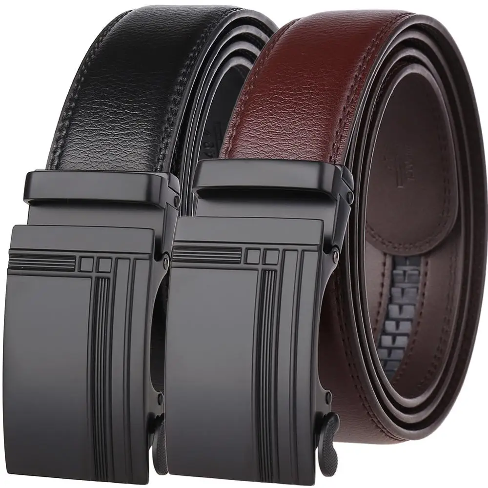 

Automatic Buckle Black Belts Luxury Brand Male Genuine Leather Strap Fashion Belts For Men Quality Belt Cummerbunds