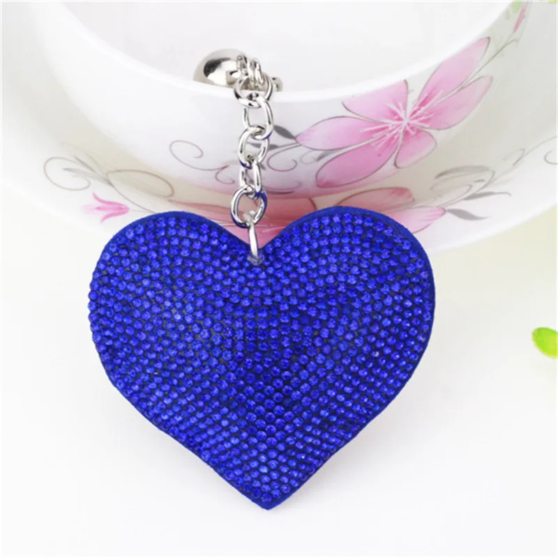 Брелок с сердечком 15 видов цветов полный брелок со стразами Женская сумочка