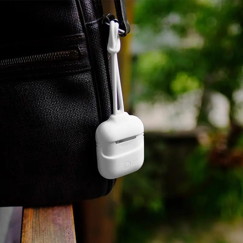 Для AirPods чехол с ремешки Ремешки силиконовый чехол Bluetooth наушники чехол для Airpods наушники зарядная коробка