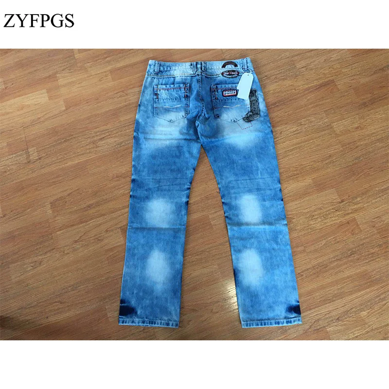 ZYFPGS 2018 осенние мужские джинсы Levi черные Homme повседневные байкерские для мужчин