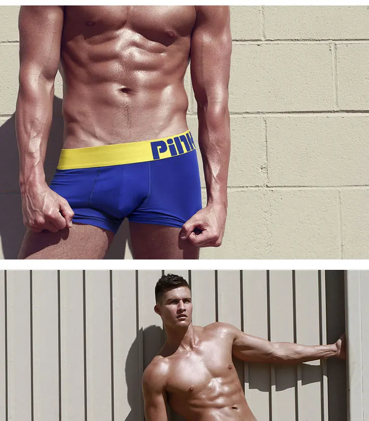 Розовый герой, мужское нижнее белье, боксеры, мужские боксеры, calzoncillos hombre, брендовые боксеры, Короткие трусы, мужские трусы, cuecas, сексуальные u-образные выпуклые шорты