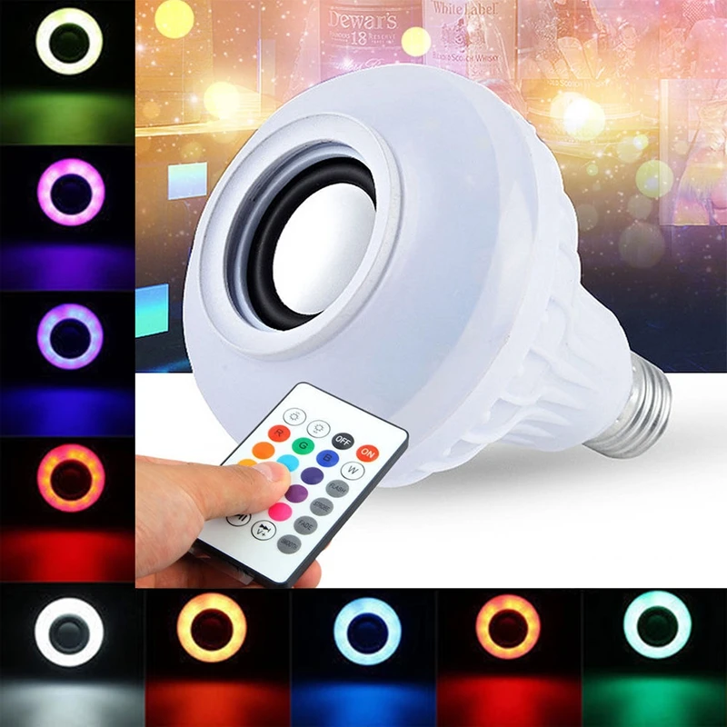 Умный беспроводной RGB-светильник E27 с Bluetooth-динамиком и пультом ДУ | Лампы
