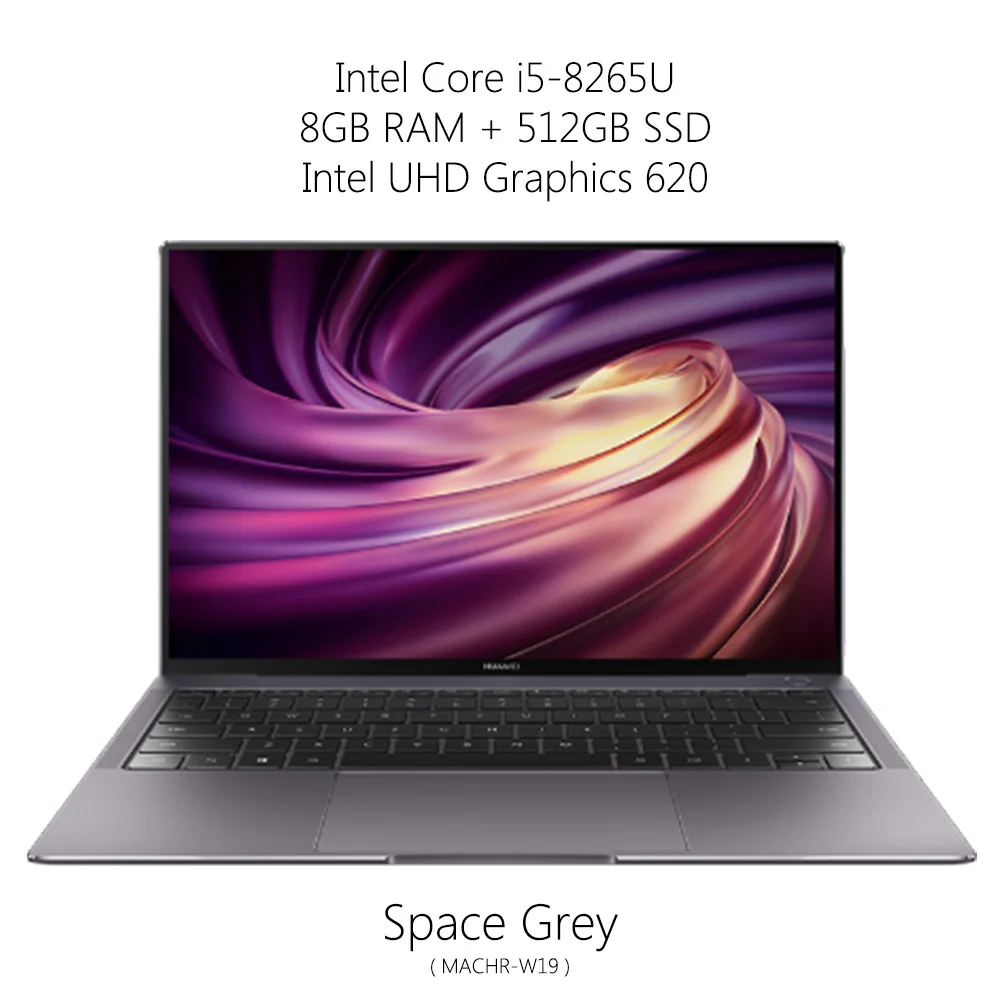 i5 UHD 620 Grey Ноутбук HUAWEI MateBook X Pro Windows 10 Intel Core I5 8265U i7 8565U 8 ГБ ОЗУ 512 ГБ SSD ПК отпечаток пальца - Цвет: i5 UHD 620 Grey