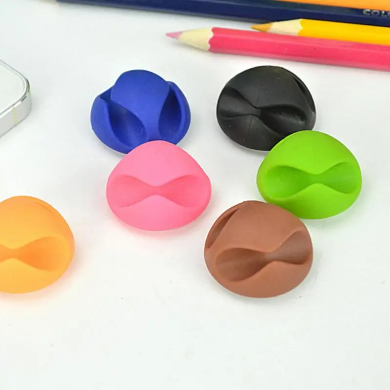 6 шт./партия, USB кабель, кабель для мыши, зажим для кабеля, настольный держатель для провода, зажим для фиксации линии, настольный автомобильный органайзер для хранения