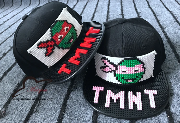 Новые Заказные блоки дизайн DIY Кирпичи TMNT хип-хоп кепка уличная мультяшная Мужская Женская модная кепка крутая бейсболка s