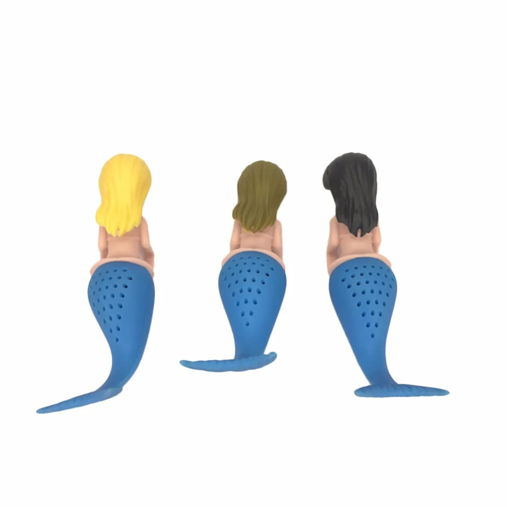 Силиконовая Русалка для безопасности пищевых продуктов 3 типа фильтр конфет чая