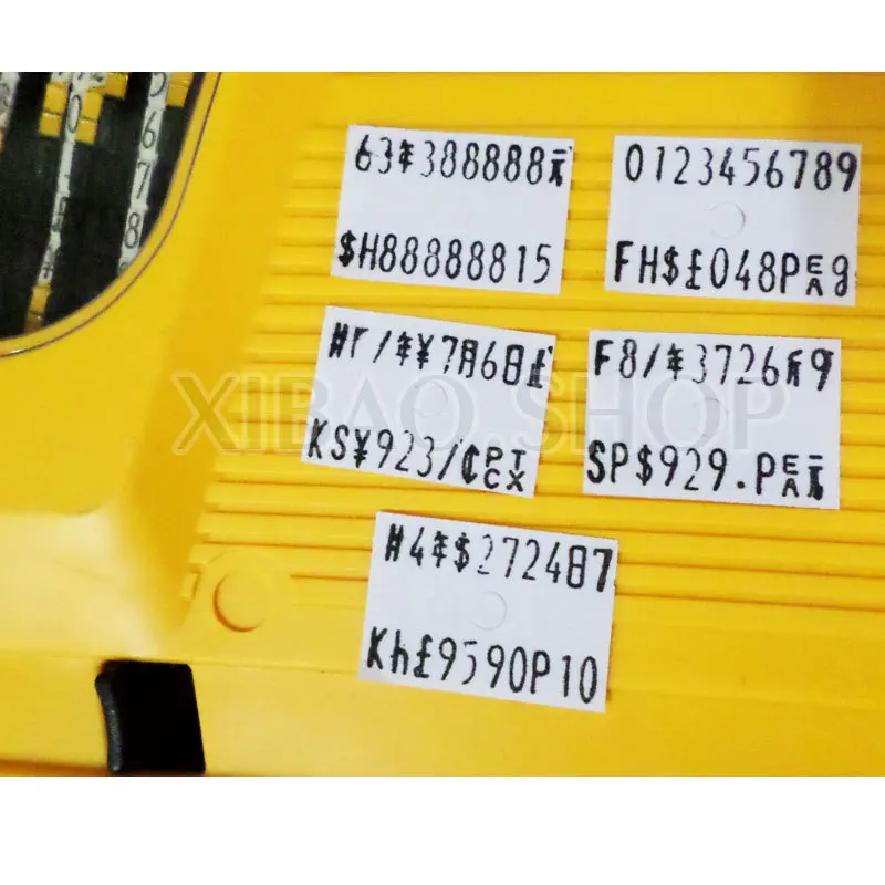 Двухлинейный 10 значный тег на этикетку пистолет + рулон бумаги для пробной печати