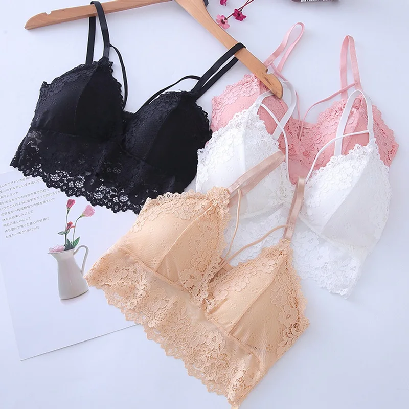 Женский беспроводной бесшовный бюстгальтер на подкладках с v образным вырезом