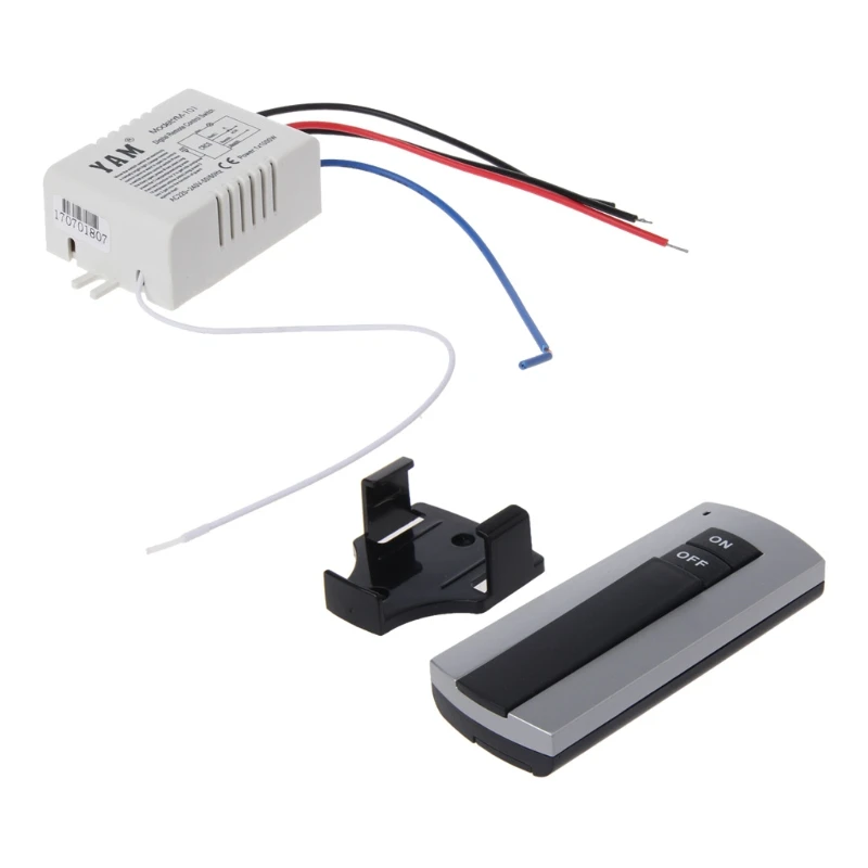 OOTDTY Wireless 1 Channel ON/OFF Lamp Remote Control Switch Receiver Transmitter Capable Of Connecting Any Loads | Обустройство дома