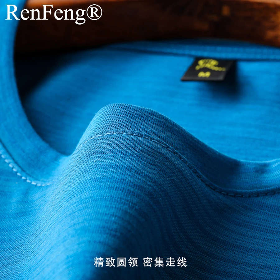 Новинка лета 2019 Мужская футболка из мерсеризованного хлопка с короткими