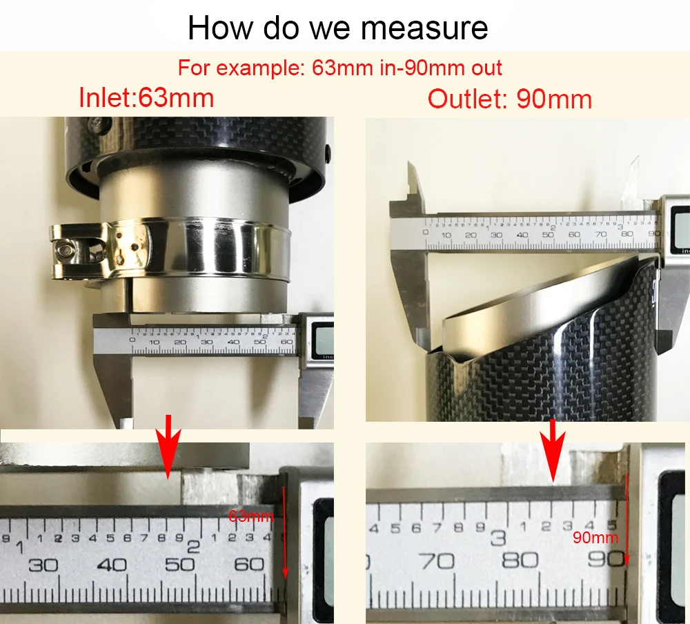 2 шт. Inlet63mm-Outlet 89 мм(двойной) Ak углеродного волокна+ выхлопные концы двойной выхлоп трубы из нержавеющей стали