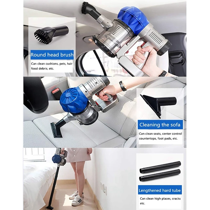 Беспроводной ручной автомобильный пылесос перезаряжаемый мощный 4 8 кПа для
