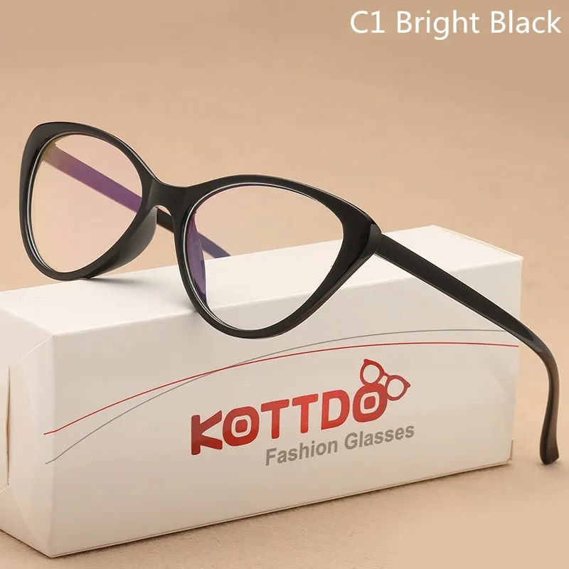 C1 KOTTDO Винтаж очки формы "кошачий глаз" в Для женщин кадров Оправы для очков Для мужчин очки оправа для очков Очки для чтения для Для женщин солнцезащитные очки - Цвет оправы: C1