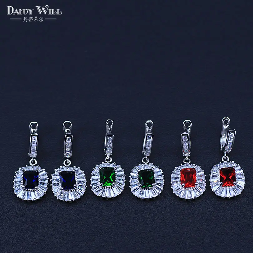 Женские винтажные серьги серебряного цвета длинные висячие с квадратной