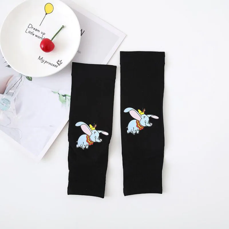 Child Sun Protection Arm Cooling Sleeve Cartoon Cuffs UV Protection Sleeves Breathable Running Arm Sleeves Kids - Цвет: Black Elephant