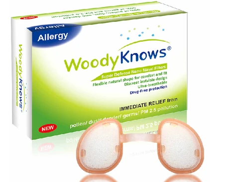 2 пары, маска для носа WoodyKnows, невидимая маска, фильтры для носа-haze PM2.5, защита от аллергии от гриппа, 6 пар фильтров