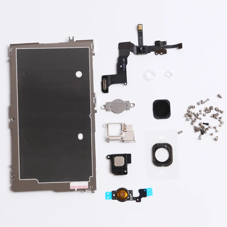Полный комплект lcd запасные части для iPhone 5G 5C 5S кнопка домой+ динамик+ кабель+ Передняя камера запасные части