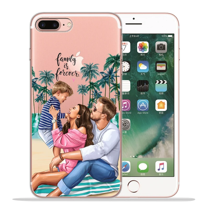Модный милый Роскошный чехол для девочек iphone 8 7 X XS Max XR 6 Plus SE мягкий прозрачный