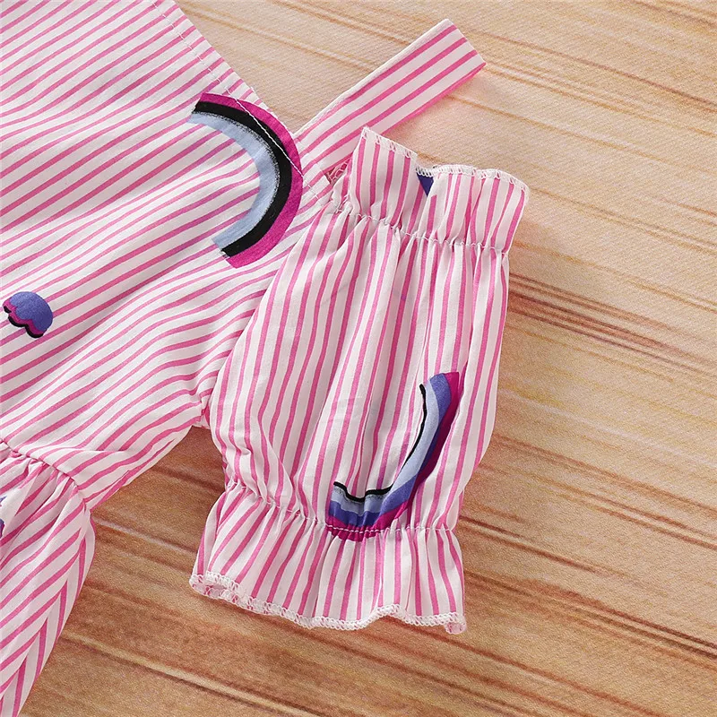 Girls Summer Dress Puff Sleeve Pink Floral Off Shoulder Little Dresses Wholesale Lots Bulk Clothes | Детская одежда и обувь