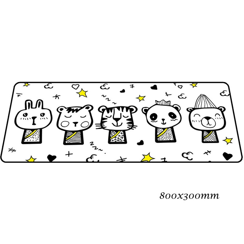 design 3 Коврик для мыши с кошкой 80x30 см, натуральный каучук, игровой коврик для мыши, большой геймерский коврик, милый компьютерный стол, коврик для мыши, клавиатура, большие игровые коврики - Цвет: design 3