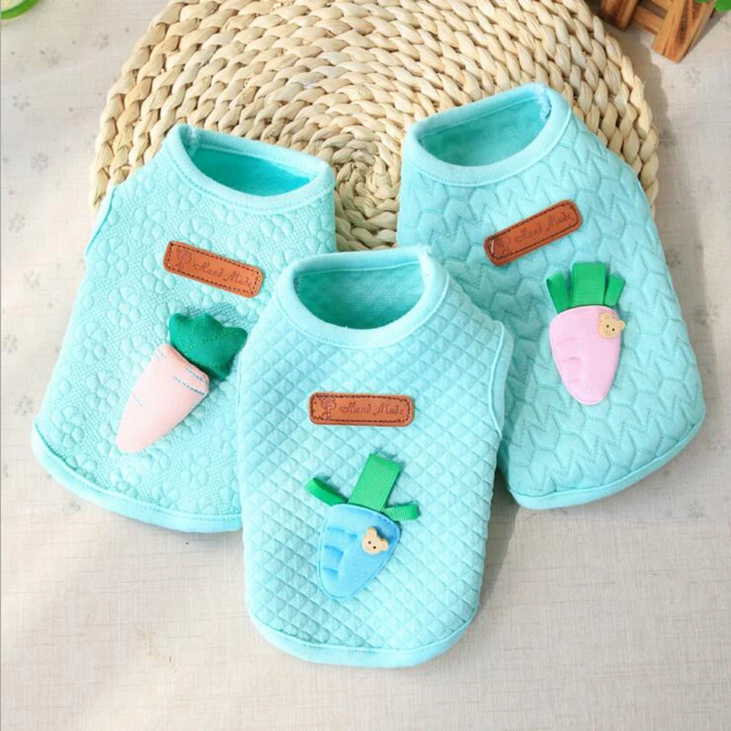 Летняя одежда для собак 2XS жилет щенков и кошек мультяшная Повседневная футболка