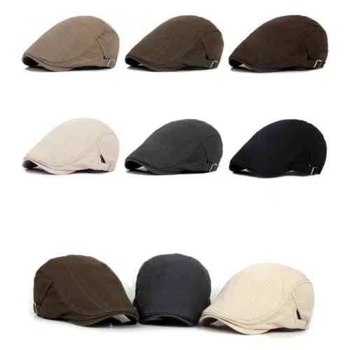 Мужские шапки-береты Кепка для гольфа вождения солнца плоская хлопок береты