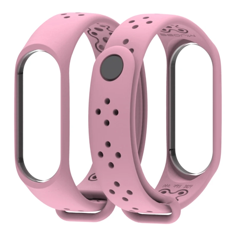pink Браслет mi jobs mi Band 4, силиконовый браслет, браслет mi band 3, аксессуары для браслета mi Band 3, умный ремешок для Xiaomi mi band 3 - Цвет: pink