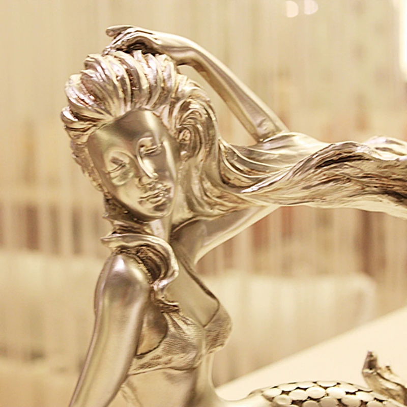 Винные стойки золотая русалка из смолы креативная ретро мебель твердой