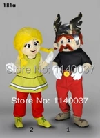 mascot viking couple mascot costume cartoon character carnival costume fancy costume party
