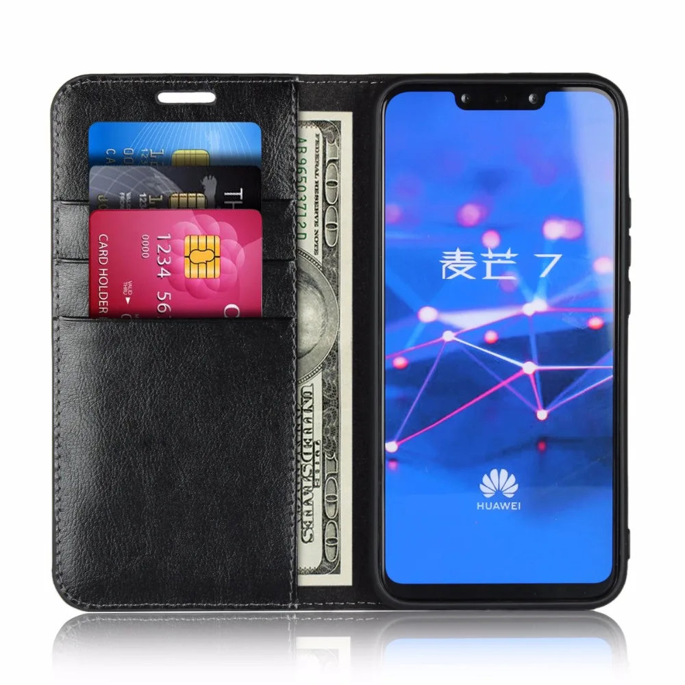 DNGN Бизнес Роскошный чехол для huawei mate 20 lite Натуральная кожа флип чехлы Чехол