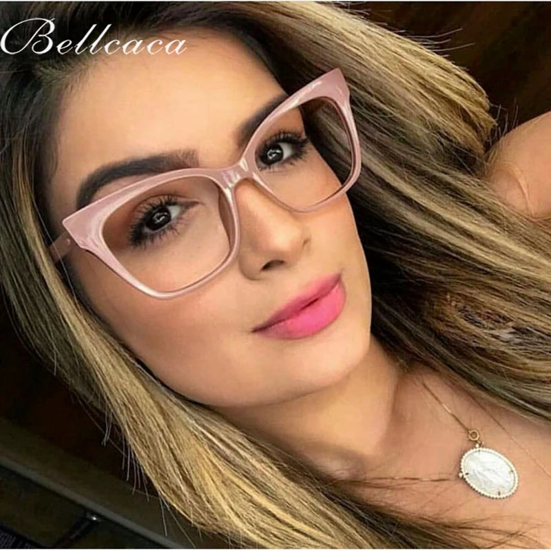Bellcaca, оптические квадратные очки, женские модные очки по рецепту, декоративные оправы для очков, прозрачные линзы, очки BC830