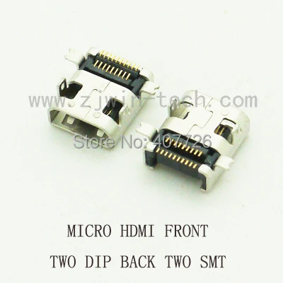

Разъем Micro jack HDMI SMT для ноутбука 19 pin, 10 шт./лот, бесплатная доставка