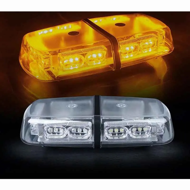 Yellow Amber 36 LED 18 Watts Hign Intensity Law Enforcement Emergency Hazard Warning LED Mini Bar Strobe Light with Magnet
