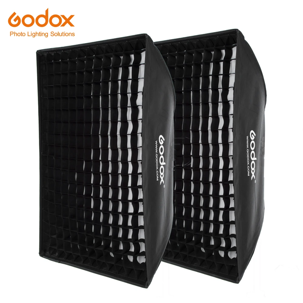 2 шт. софтбокс Godox 80*120 см 32x47 дюймов портативный прямоугольный сотовый фотобокс с