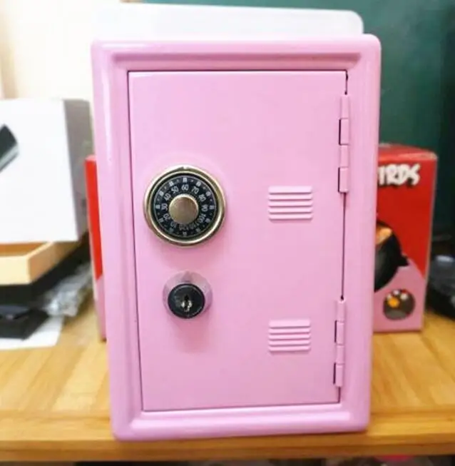 pink Креативная Безопасная электронная копилка мини Банкомат копилка пароль Цифровые Монеты денежный депозит cofre детский подарок на год - Цвет: pink
