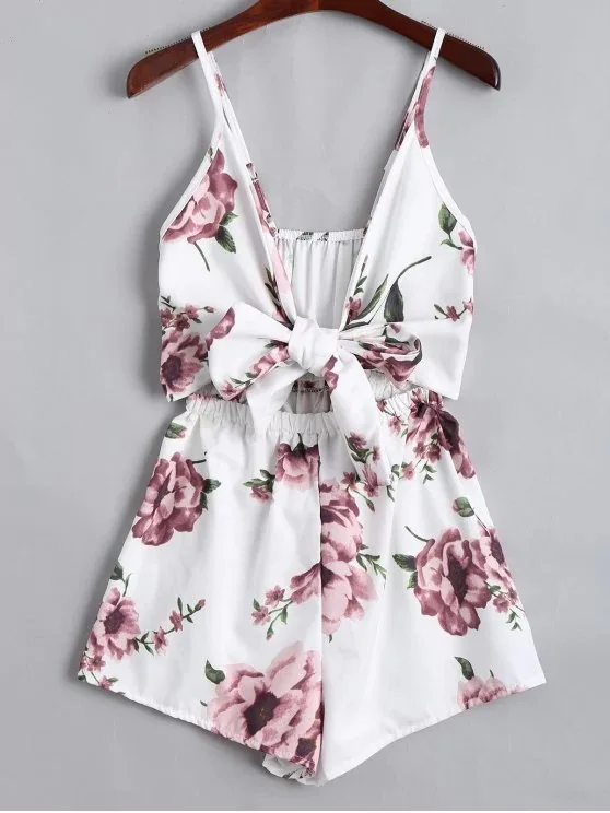 

Short jumpsuit sexy rompers womens floral jumpsuit summer casual jumpsuit 2019 female