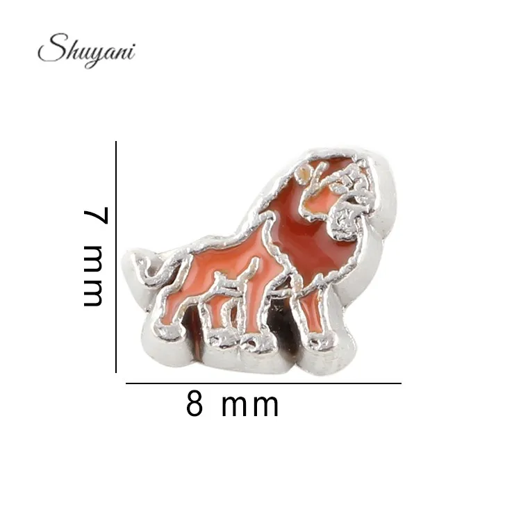 20 шт F437 Металлический Лев Плавающие Метки Подходят для Живого Стеклянного Ложетта Подвески Ювелирных Изделий Оптом.