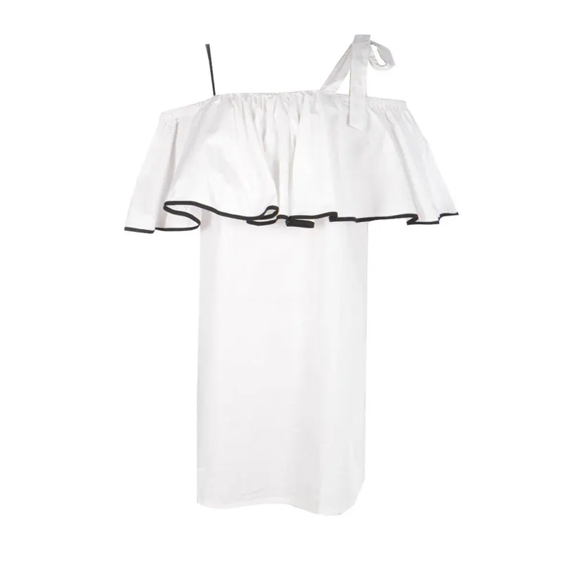 Haoduoyi 2017 новый летний мода платье Женщины без бретелек плечевой ремень в виде