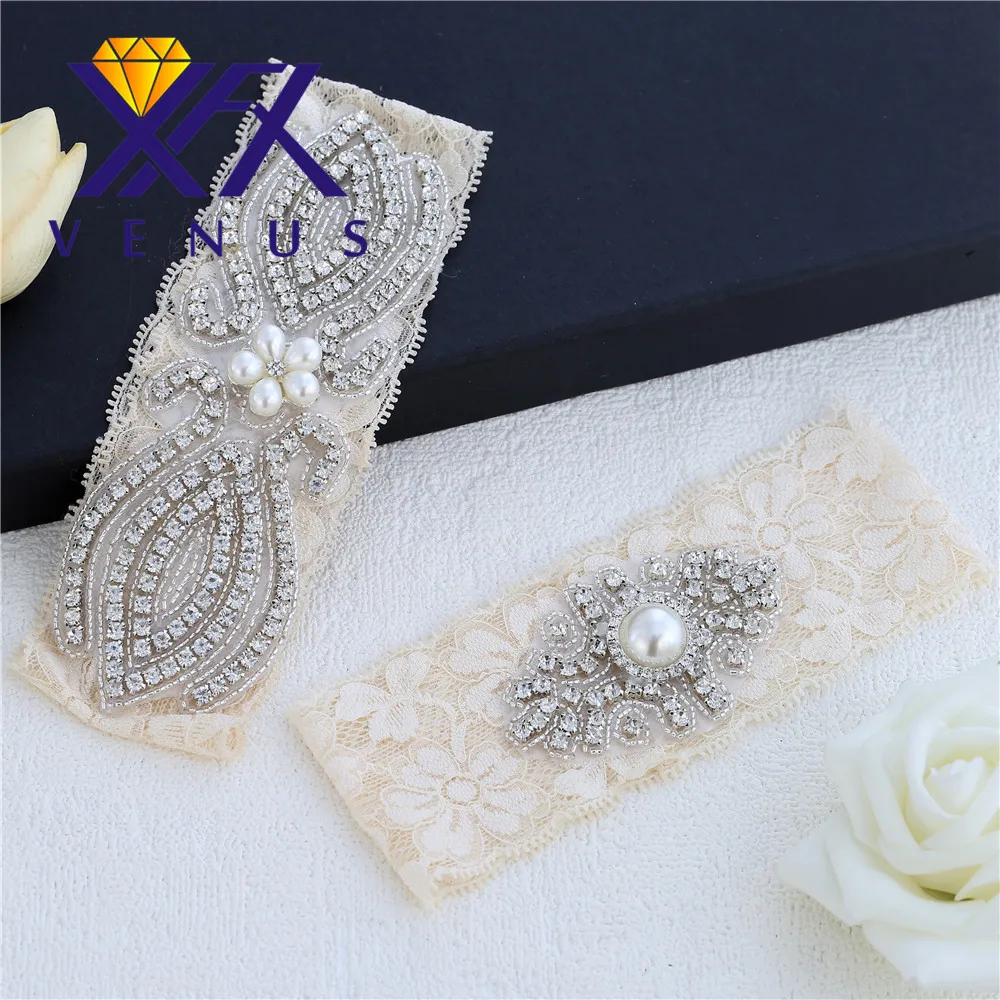 Свадебные чулки с подвязками пояс Набор розовым золотом кристалл аппликация