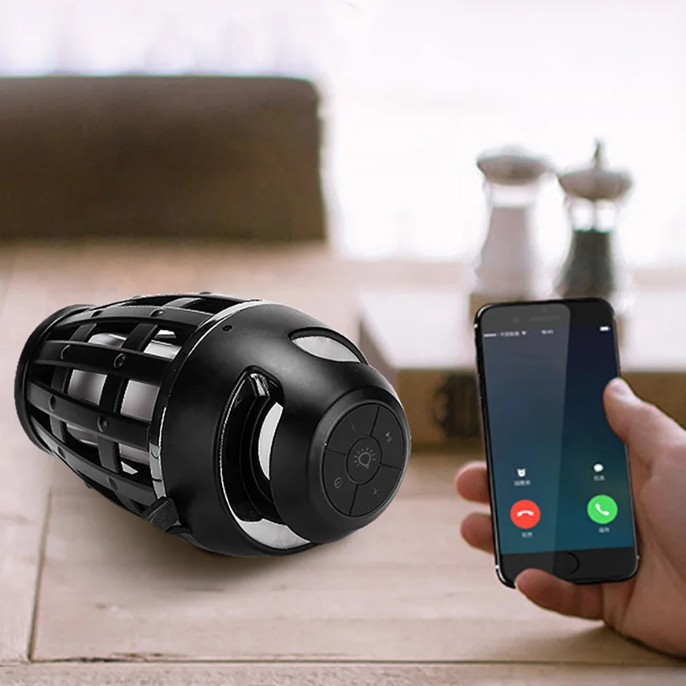 Светодиодный пламенный динамик s, Пламенный фонарь, атмосферный динамик, Bluetooth 4,0, беспроводной портативный Открытый HD аудио водонепроницаемый динамик для телефона