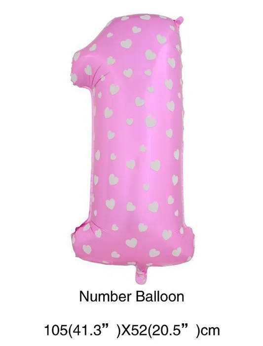 40 дюймовые розовые синие шары в горошек с цифрами|party decoration|party party partyparty birthday |