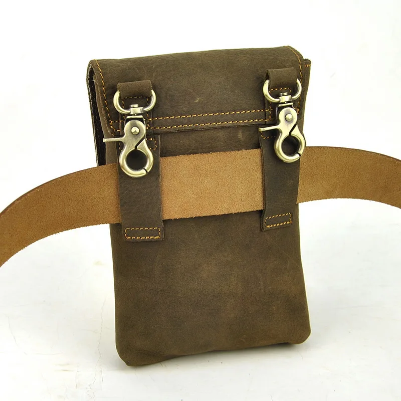 Мужская винтажная сумка через плечо из натуральной кожи женская маленький