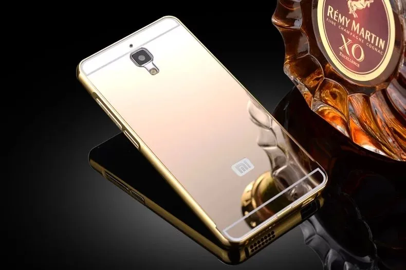 Для Xiaomi Redmi Note 3 Ultra Slim Bling Металл Алюминий сплава рама зеркало акрил Пластик задняя крышка для Redmi примечание 3 Капа