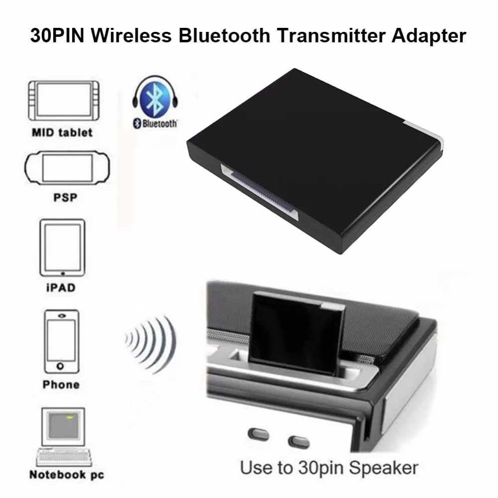 Популярный стерео адаптер для смартфона Bluetooth V2.0 A2DP музыкальный приемник iPod iPhone 30