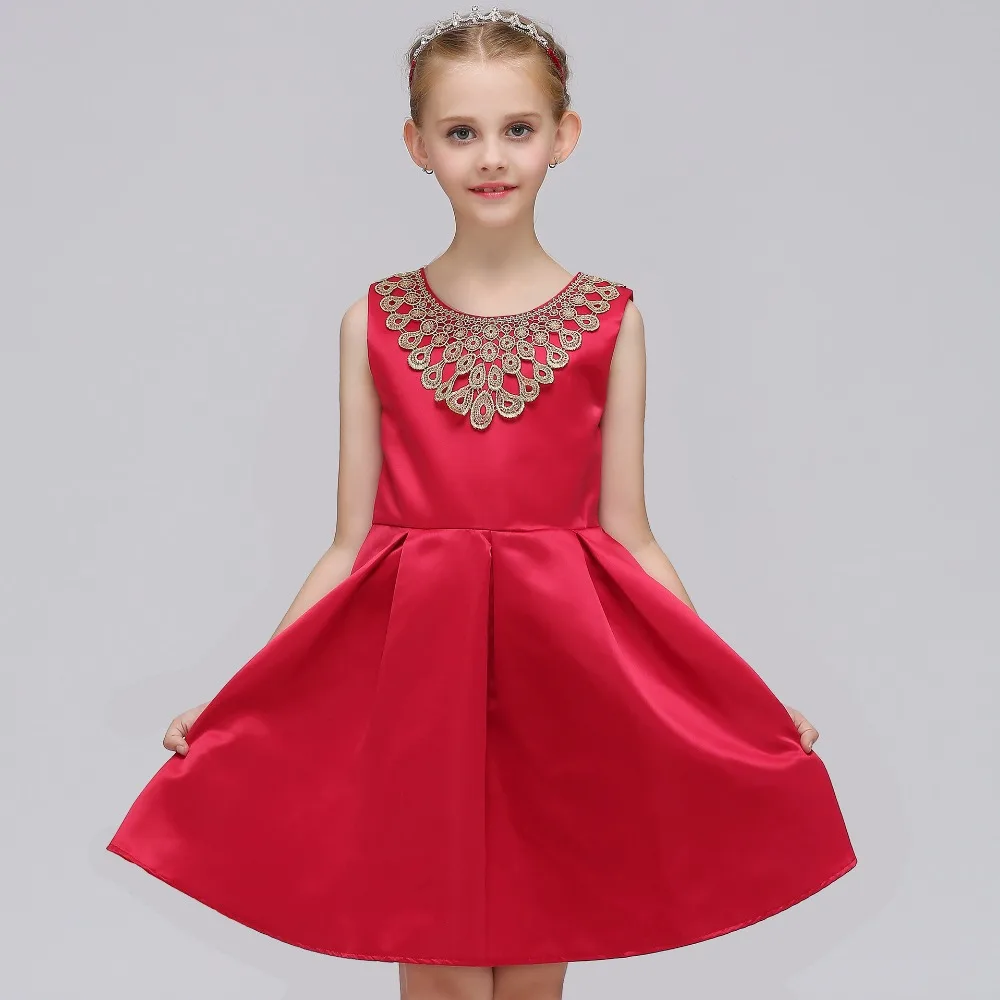 Летнее платье с цветочной расцветкой костюм принцессы для девочки платья