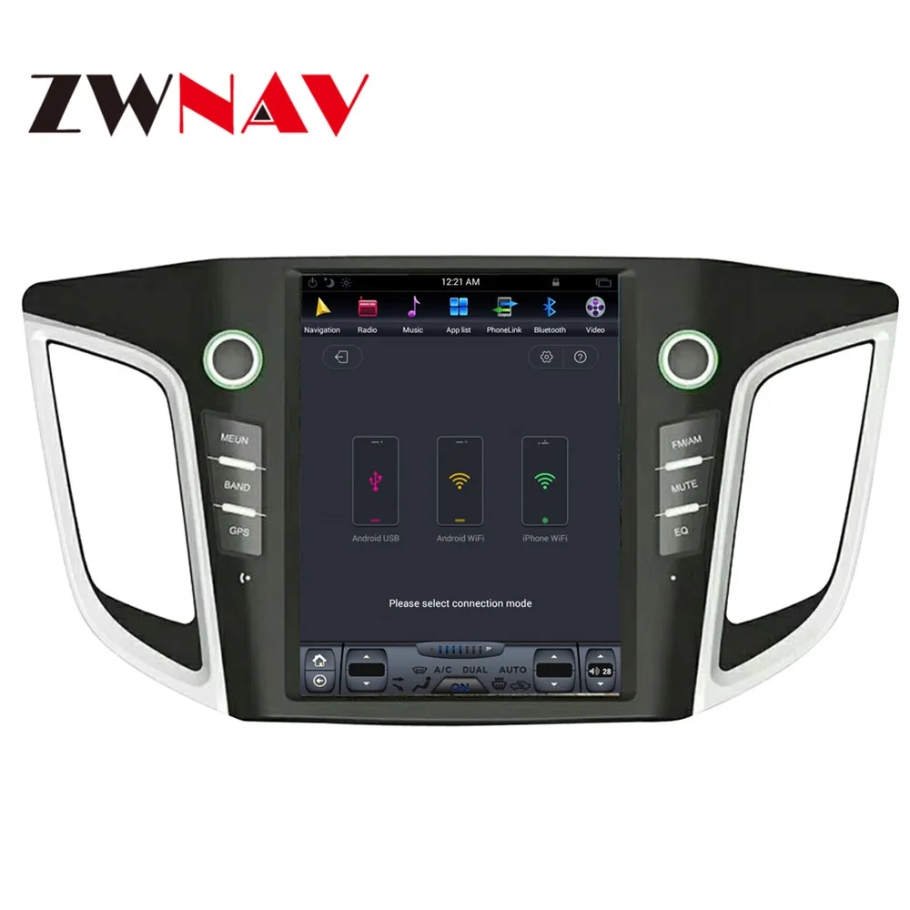 ZWNVA Tesla ips экран Android 9,0 автомобильный без CD dvd-плеер радио gps навигация для HYUNDAI IX25 CRETA головное устройство