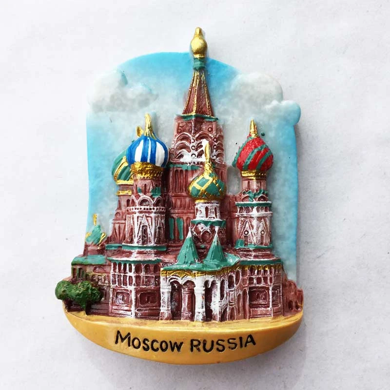 Магниты Lychee для холодильника Московский Собор креативные строительные