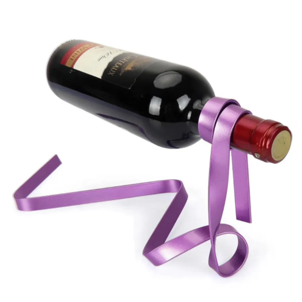 Волшебная плавающая цветная лента держатель бутылки вина стойка кронштейн