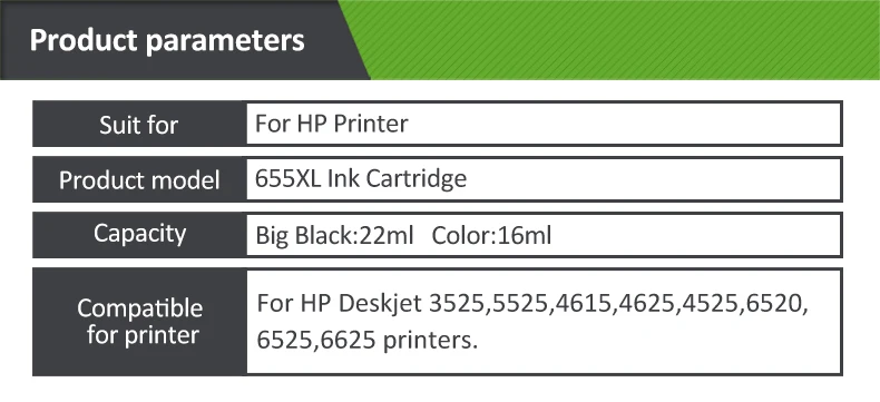 Plavetink для hp 655 XL совместимый картридж с чернилами Замена для hp 655 с чернилами hp Deskjet 3525 5525 4615 4625 4525 6520 6525 принтер чернила